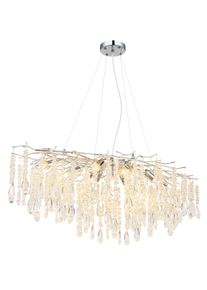 Globo lighting Kinga chandelier silver, 12-light sources