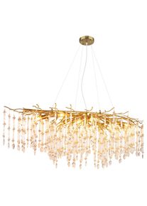Globo lighting Gloria chandelier gold, 14-light sources