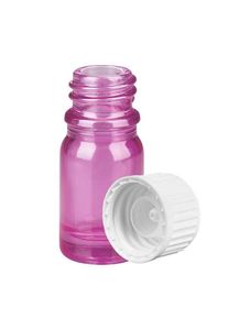 5ml (Globuli)flasche 3mm Giesring weiß mit Standardverschluss PurpleLine UT18/5