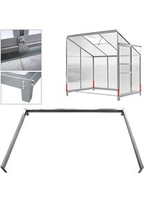 Deuba Gegalvaniseerde stalen fundering 190x122x12cm - voor aangebouwde serre