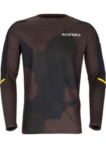 Acerbis X-Duro Winter 3.0, maglia , colore: Nero/Grigio Scuro/Giallo Fluo , dimensione: XXL
