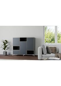 Pickawood Buffet noir sur mesure M&eacute;lamin&eacute; premium