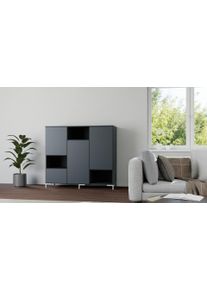 Pickawood Buffet noir sur mesure M&eacute;lamin&eacute; premium