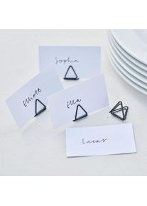 Ginger Ray 4 uchwyty na wizytówki w matowym czarnym kolorze Scandi