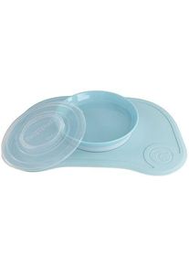 Twistshake Click-Mat + Platte | Anti-Rutsch-Geschirrset for Babys | blue
