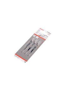Bosch Bosch, 13 Teeth Per Inch Plaster Board 50mm Cutting Length Jigsaw Blade, Pack of 3 - 2608637788