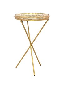 HOFMANN LIVING AND MORE , Beistelltisch Sicherheits-Spiegelgalsplatte , goldfarben + goldfarben + Spiegelglas