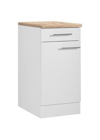 Optifit, Unterschrank &raquo;Mini&laquo;, Breite 40 cm, wei&szlig;/wildeichefarben, wei&szlig; -B/H/T: 40 cm x 84,8 cm x 60 cm, wei&szlig;/wildeichefarben