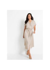 bonprix, Damen, Hemdblusenkleid, beige, N-Gr, 44 -N-Gr, beige, Hemdblusenkleid mit elegantem Stil f&uuml;r einen modischen Look