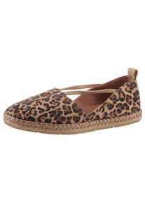 Tamaris, Damen, Espadrille , Plateau, Sommerschuh, Flats, Schlupfschuh mit Touch It-Ausstattung, leodruck, 40, leodruck, Modischer Slipper mit zwei 
