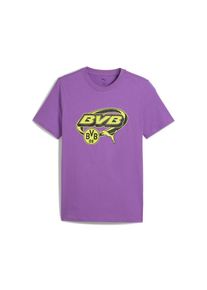 Puma , Trainingsshirt »BVB FTBLCULTURE TEE« , Soft Violet-Yellow Alert , XXL , XXL , Trainingsshirt für Fußball und Sportmode