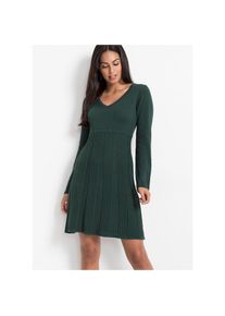 bonprix, Damen, Strickkleid, tiefgr&uuml;n, N-Gr, 44/46 (L) -N-Gr, tiefgr&uuml;n, Strickkleid mit femininem Stil f&uuml;r einen modernen Look