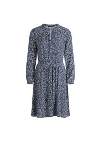 Zero, Damen, Plisseekleid &raquo;Crep&egrave;-Kleid mit Bindeg&uuml;rtel&laquo;, Dark BlueCream, EURO, 36 -EURO, Dark BlueCream, Passform: Figurbetont