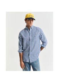 Gant , Langarmhemd »REG COTTON/LINEN STRIPED SHIRT«, Streifen, luftig, Leinen , RICH BLUE , N-Gr , S -N-Gr , S , Gestreiftes Hemd von Gant