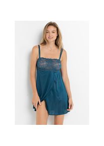 bonprix , Negligé »Negligé mit Glanzeffekt« Negligé mit Glanzeffekt , blaupetrol , N-Gr , 36/38 (S) -N-Gr , 36/38 (S) , Negligé mit Glanzeffekt für...