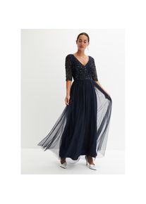 bonprix, Damen, Abendkleid, dunkelblau, N-Gr, 40 -N-Gr, dunkelblau, Abendkleid mit festlichem Stil f&uuml;r besondere Anl&auml;sse