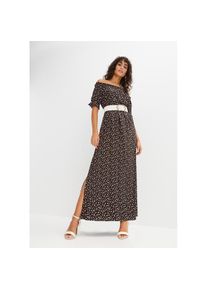 bonprix , Damen , Maxikleid »Maxikleid aus reiner Viskose« Maxikleid aus reiner Viskose , schwarz geblümt , N-Gr , 42 -N-Gr , 42 , Maxikleid für...