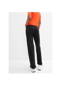 bonprix, Damen, Sweathose Sweathose aus reiner Baumwolle, schwarz gestreift, N-Gr, 36/38 (S) -N-Gr, schwarz gestreift, Seitenstreifen verleihen einen 