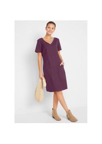 bonprix, Damen, Minikleid &raquo;Minikleid mit Leinen&laquo; Minikleid mit Leinen, holunderbeere, N-Gr, 52 -N-Gr, holunderbeere, Minikleid mit Leinen f&uuml;r ein 