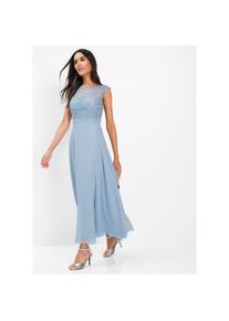 bonprix, Damen, Maxikleid &raquo;Maxikleid mit Spitze&laquo; Maxikleid mit Spitze, puderblau, N-Gr, 36 -N-Gr, puderblau, Maxikleid mit eleganter Spitze im 