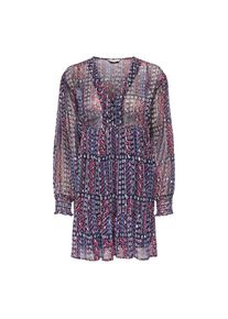 Only , Chiffonkleid »ONLSIRA L/S SHORT DRESS WVN« , Night Sky AOP:SIRA PRINT , N-Gr , XS -N-Gr , XS , Kurzes Kleid von Only in Chiffonqualität