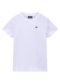 Napapijri , Jungen,Jugendliche , T-Shirt »Salis« basic, Rundhals, regular fit , BRIGHT WHITE , 14 , 14 , Rundhalsshirt von Napaijri