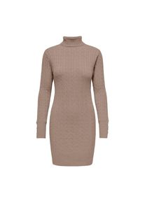 Only , Damen , Strickkleid »ONLLOUIS LS ROLLNECK CABLE DRESS AT KNT« , Mocha Meringue Detail:Melange , N-Gr , XL -N-Gr , XL , Kurzes Strickkleid...