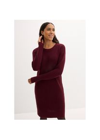 bonprix , Strickkleid Oversize-Strickkleid aus Rippstrick , dunkelbeere , N-Gr , 44/46 (L) -N-Gr , 44/46 (L) , Strickkleid im Oversize-Design für...