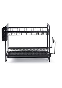 Homeware Profession. Geschirrabtropfkorb , Schwarz , Metall, Kunststoff , 24.5x34x52.5 cm , Küchen, Küchenausstattung, Küchenspülen
