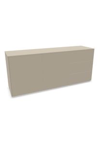 M&uuml;llerm&ouml;bel Aventa Sideboard M&uuml;ller M&ouml;belwerkst&auml;tten Combinaison pr&eacute;f&eacute;rentielle 9 M&eacute;lamine gris pierre / Patins en plastique