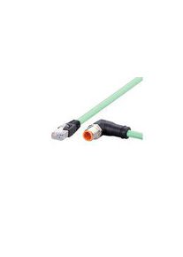 Ifm ifm electronicEVC, 10m Cat5e, Green M12 to Male RJ45 Male, Shielded, Terminated Polyurethane Sheath - EVC934