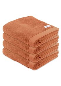 TOM TAILOR Ręcznik dla mężczyzn koralowy / biały Rozmiar 50x100cm