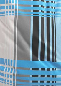 bonprix Ropa de cama con cuadros, azul, 1 x 80/80 cm, 1 x 135/200 cm