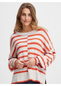 Fransa Pull-over 'Bitte' Femme rouge, blanc taille L