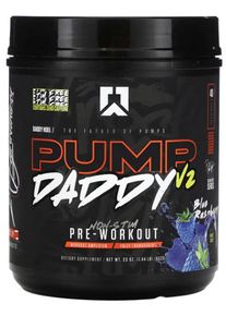 RYSE Pump Daddy v2 No-Stim Pre-Workout, 652 g Dose, Blue Raspberry
