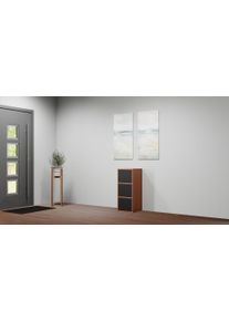 Pickawood Simple nightstand with drawers Real wood veneer