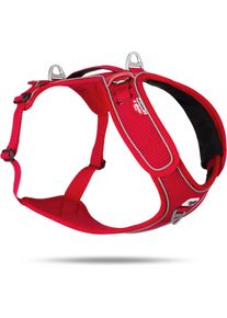 Curli Belka Hundegeschirr, verstellbar, rot, 4XL