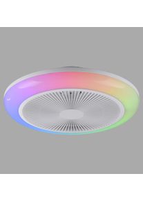 mit Ventilateur de plafond lumineux Luminaires Leuchten Direkt LED Blanc, 1 lumière, Télécommandes