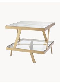 Eichholtz Metal Coffee Table Billinghurst with Glass Top & Shelf Gold B 60 x H 51 cm