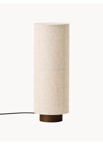 Audo Copenhagen Large Handmade Linen Table Lamp Hashira Beige, Dark wood Wood, Linen, Solid wood, Fabric &Oslash; 18 x H 50 cm