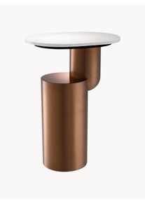 Eichholtz Rundt sidebord Tosca med marmorbordplade, håndlavet B 45 x H 62 cm