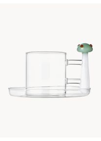 Ichendorf Handmade Espresso Cup Alice Transparent Glass Ø 11 x H 7 cm, 100 ml