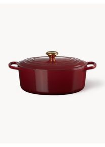 Le Creuset Asador ovalado de hierro fundido Signature Collection Rojo Metal An 31 x Al 18 cm, 6,3 L