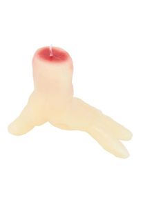 Kerze Hand mit Blut 15 Cms.