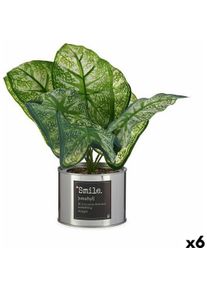 Ibergarden, Kunstpflanzen, Decorative Plant HY2-90 Metal Plastic Caladium 26 x 26 x 26 cm (6 Units) (26 cm)