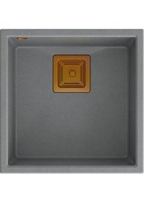 Q Company, Sp&uuml;lbecken, DAVID 40 GraniteQ sidabro akmens kriauklė (42 cm)