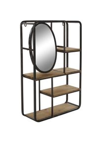 DKD Home Decor, Regal, Shelves Wood Metal MDF Wood 39,5 x 13,5 x 60 cm