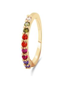 Brilio, Ring, Silver - Decent gold-plated ring with colored zircons RI063Y - Circuit: 58 mm, (58)
