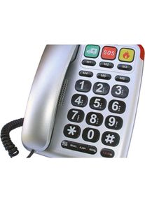 Datel LJ-300 Silver desk phone, Telefon, Silber
