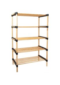 Natura Punto, Regal, Holzregal aus Kiefernholz (56 x 28 x 110 cm)